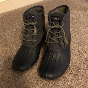 Sperry Waterproof Navy Boots